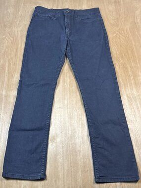 Levis 511 Jeans Mens Blue Dark Wash Slim Straight Denim WaterLess Size 36x32